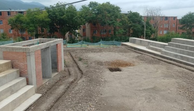 A la obra solo se le han construido las graderías./ Foto: Cortesía. 