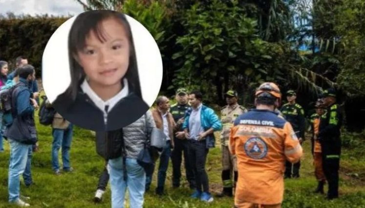 Niña desaparecida en Cajicá. 