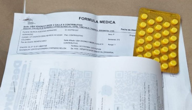 Los dispensarios de Nueva EPS apenas entregaban ayer un medicamento de cinco./Foto Cortesía